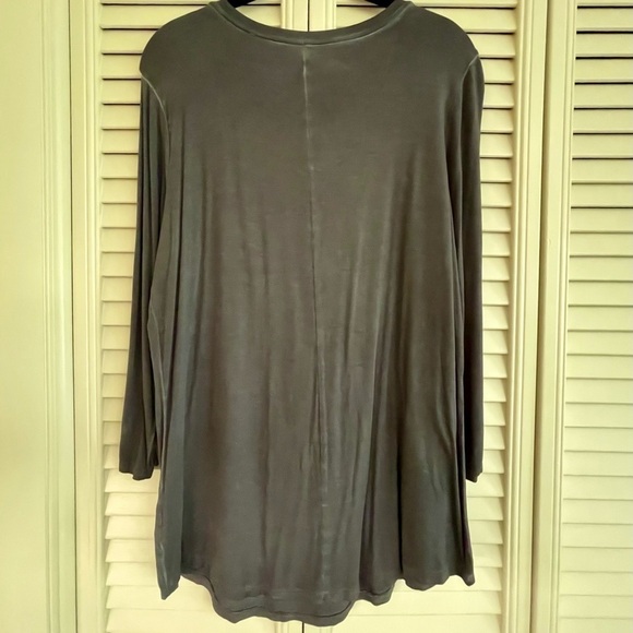 A.N.A, WOMENS, GREY COLOR DYED TUNIC. SIZE L. - Picture 2 of 4